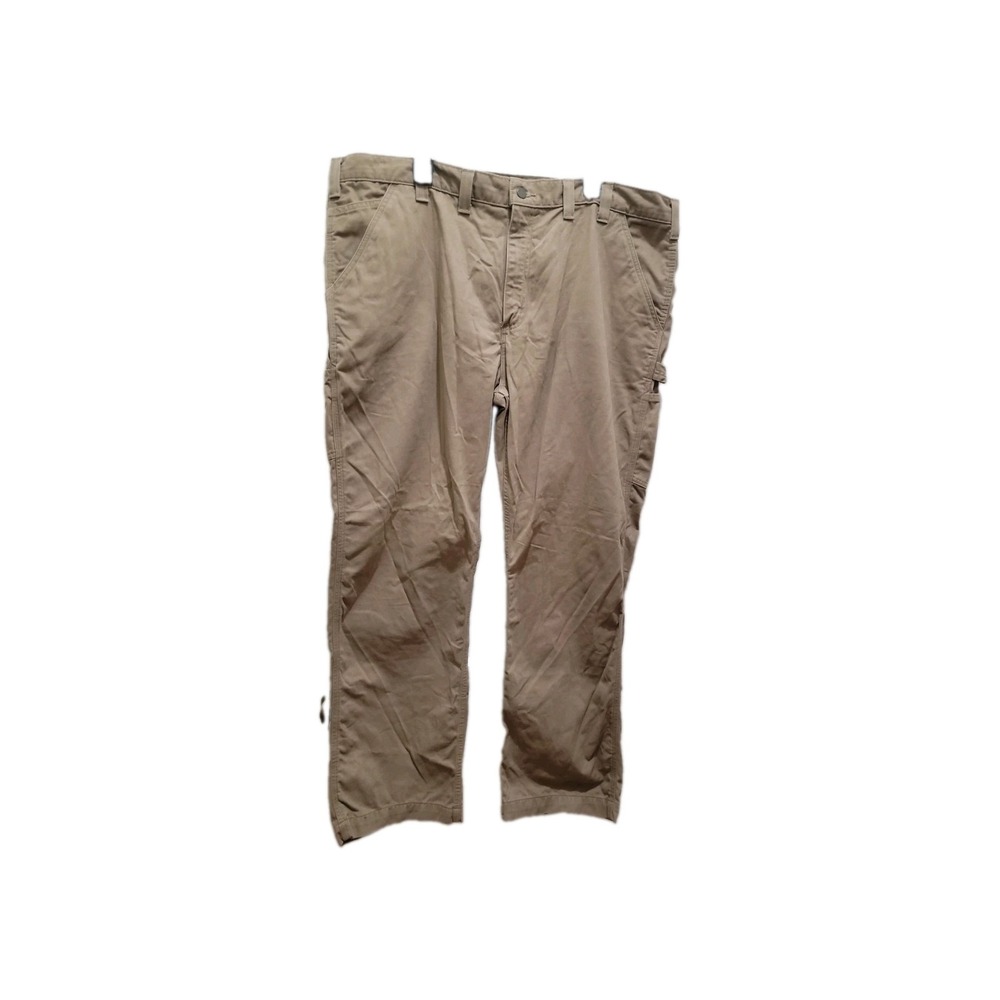 Carhartt B324 DKH Khaki Relaxed Fit Utility Carpenter Work Pants 44x32 Brown